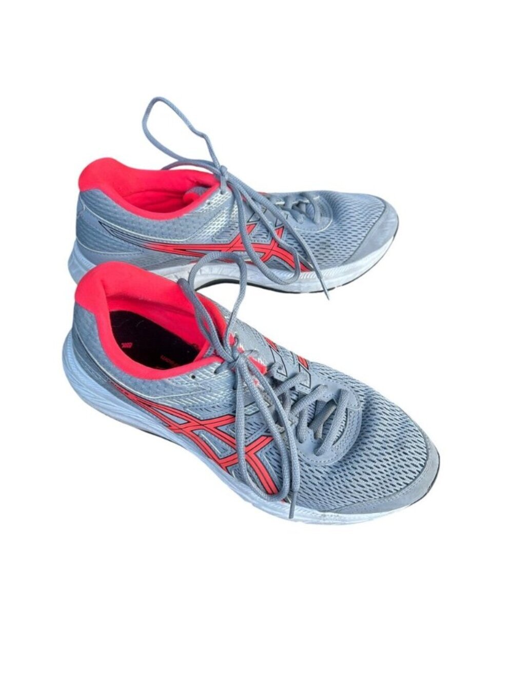 Asics Gel Contend 6 Women's Running Shoes 1012A570 Gray Colorway & Pink Size 8.5